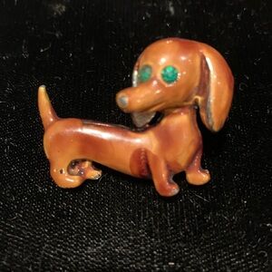 Brown Dachshund Dog pin